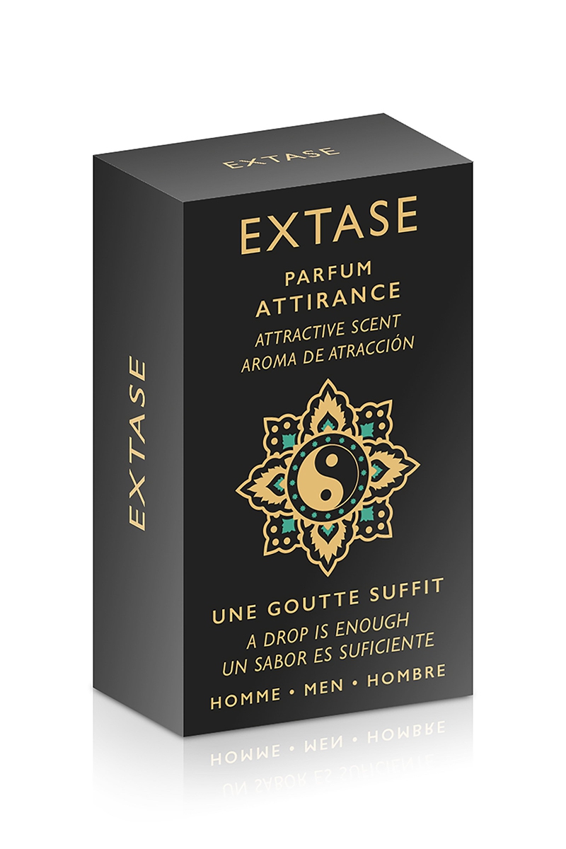 Boite du Parfum dattirance pour hommes de chez Extase