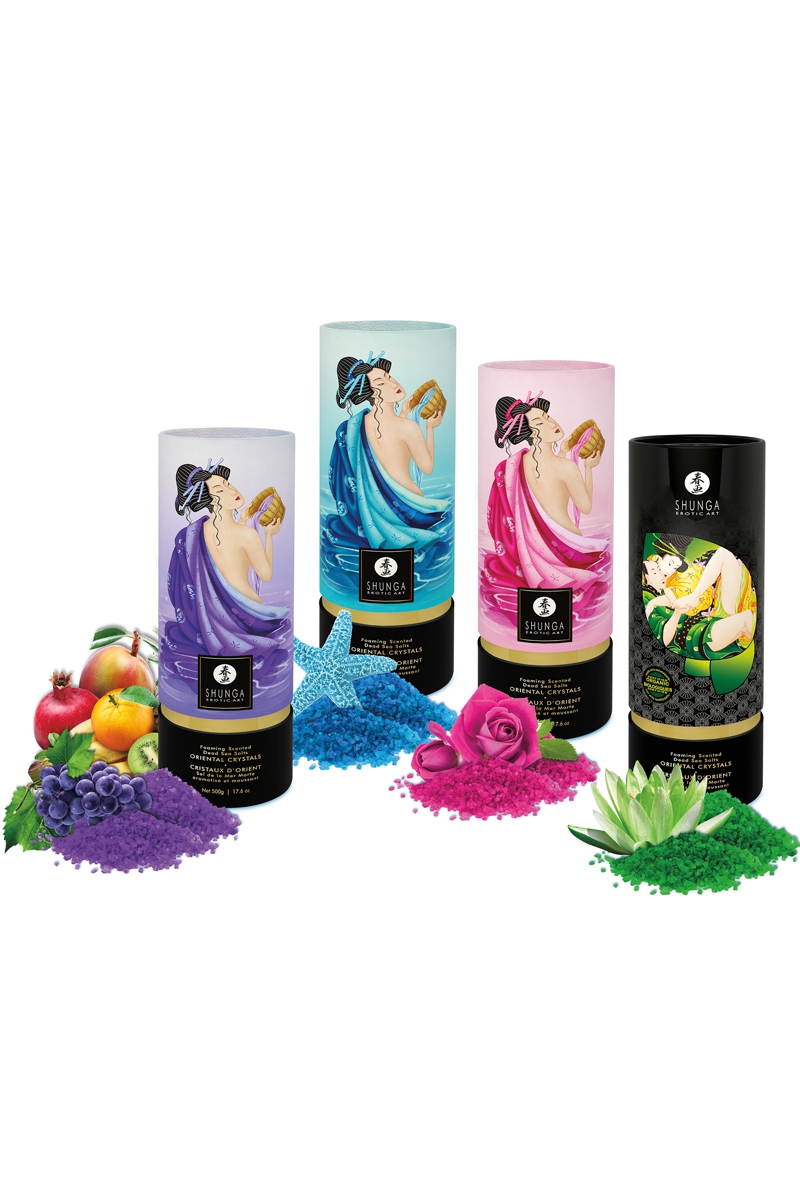 Autres parfums de sels de bain végan et bio Shunga, cristaux dOrient pour la bain, effet aphrodisiaque - Ooh My God
