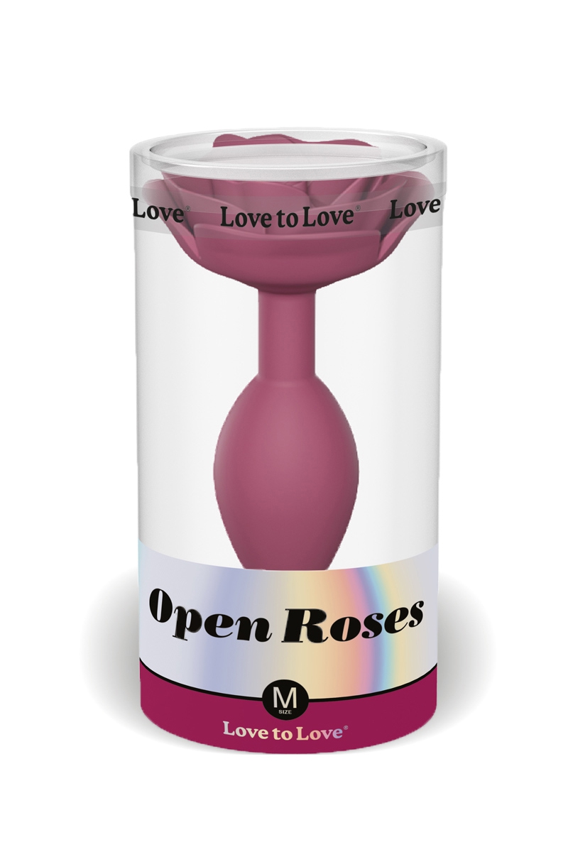 Boite cadeau du plug en forme de rose de Love to Love, Plug anal rose Open Roses taille M