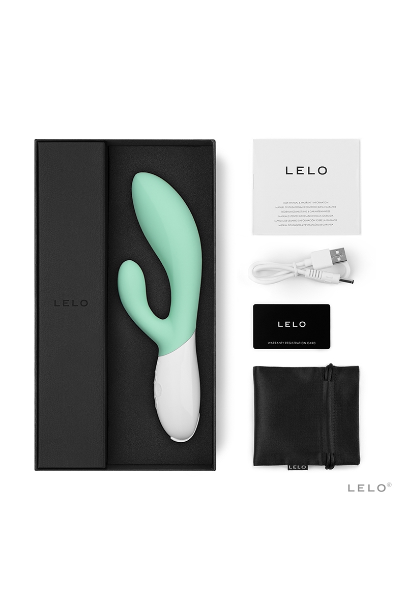Sextoy et accessoires Lelo du Vibromasseur Rabbit Ina 3 vert clair, pour la stimulation du point G et du clitoris, sextoy de grande qualité - Ooh my god
