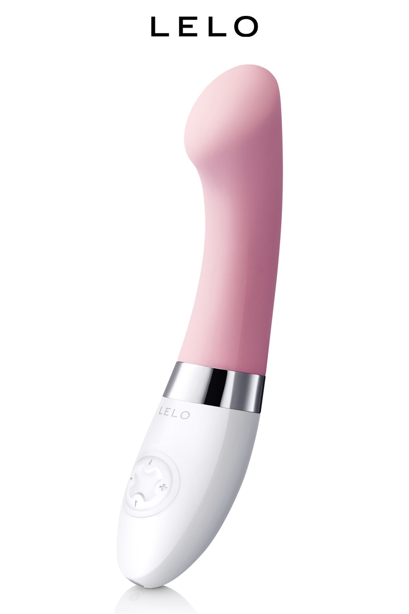 Vibromasseur point G Gigi 2 rose Lelo, sextoy pour point G qui permet aussi une stimulation du clitoris, 8 modes de vibration - oohmygod
