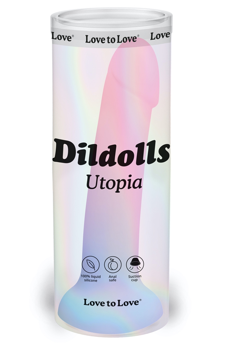 Boite du Gode Dildolls Utopia de chez Love to Love, gode adaptable sur harnais compatible - ooh my god