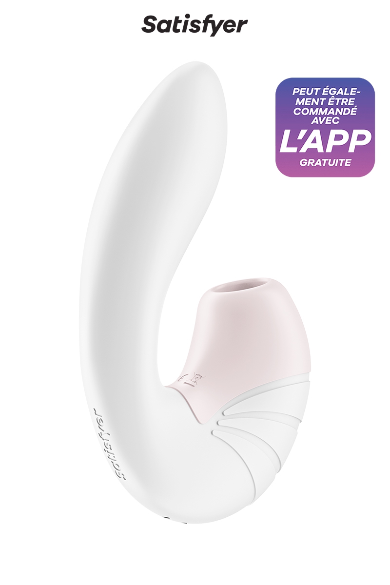 Double stimulateur Supernova blanc, sextoy 2 en 1 - ooh my god