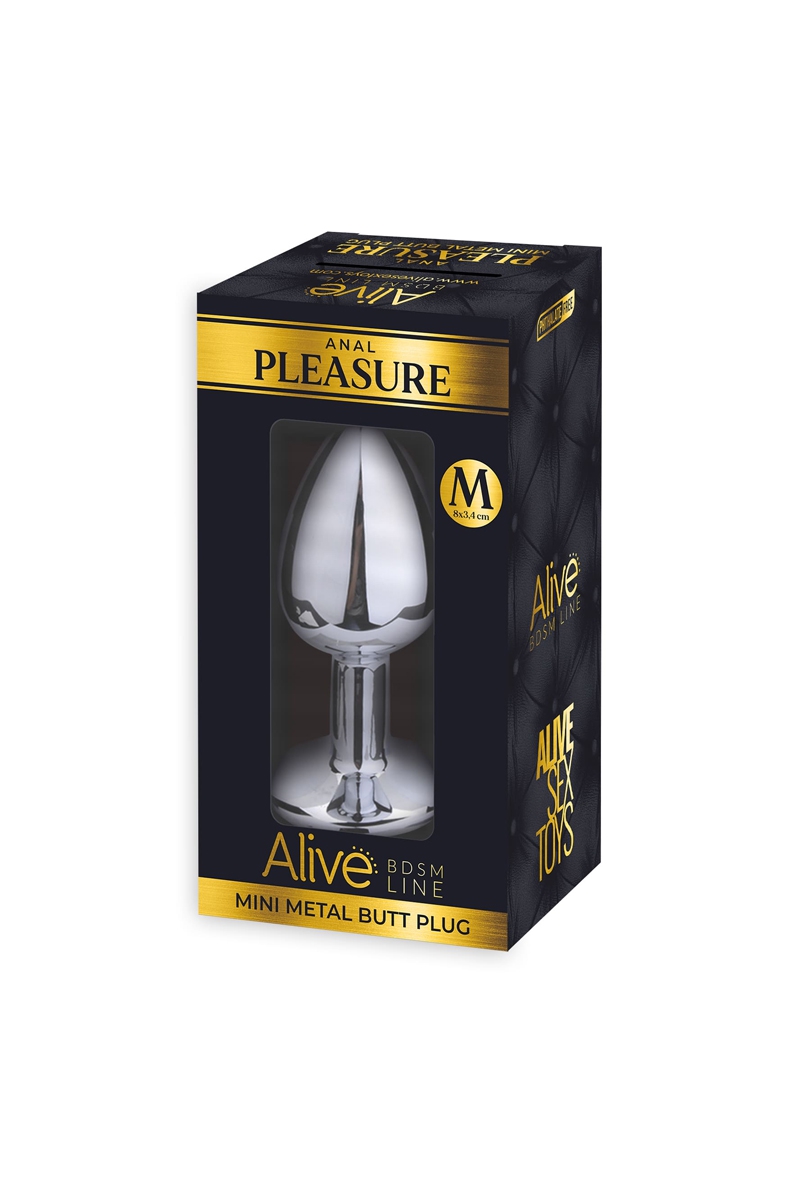 boite-emballage-Plug-bijou-bleu-métal-alive-plug-décoratif-unisexe