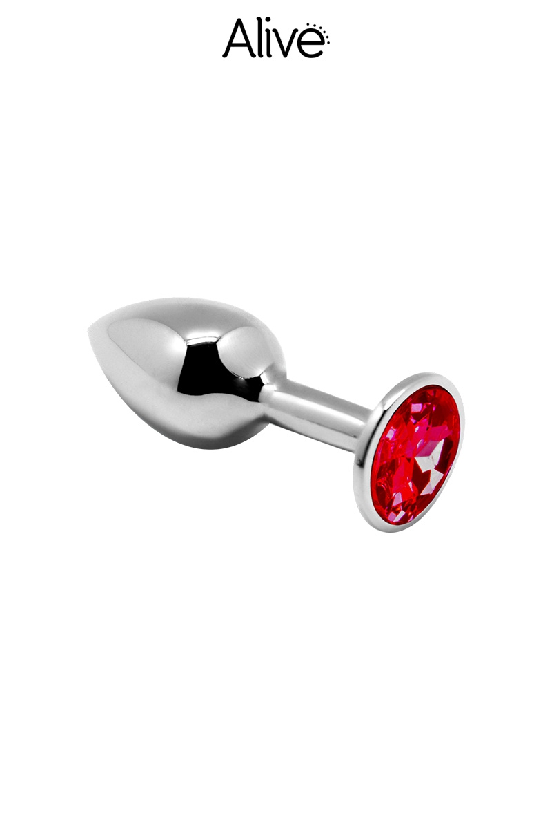 Plug bijou rouge en métal taille M - Alive