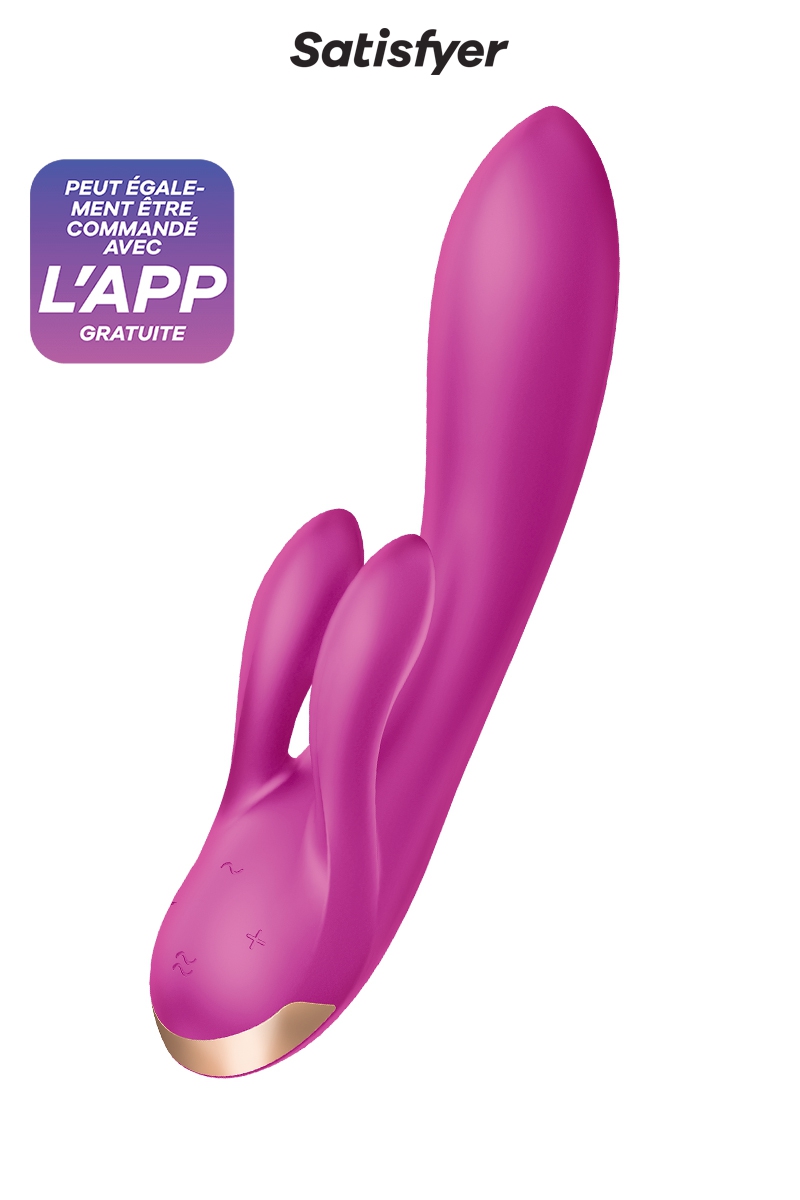 Vibromasseur-Rabbit-connecté-Double-Flex-violet-double-stimulation-plaisir-infinie-grâce-à-l-application-satisfyer