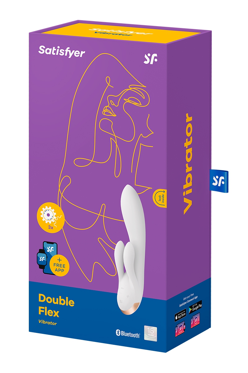 boite-emballage-Vibromasseur-Rabbit-connecté-Double-Flex-blanc-satisfyer-sextoy-vibrant-connecté-femme