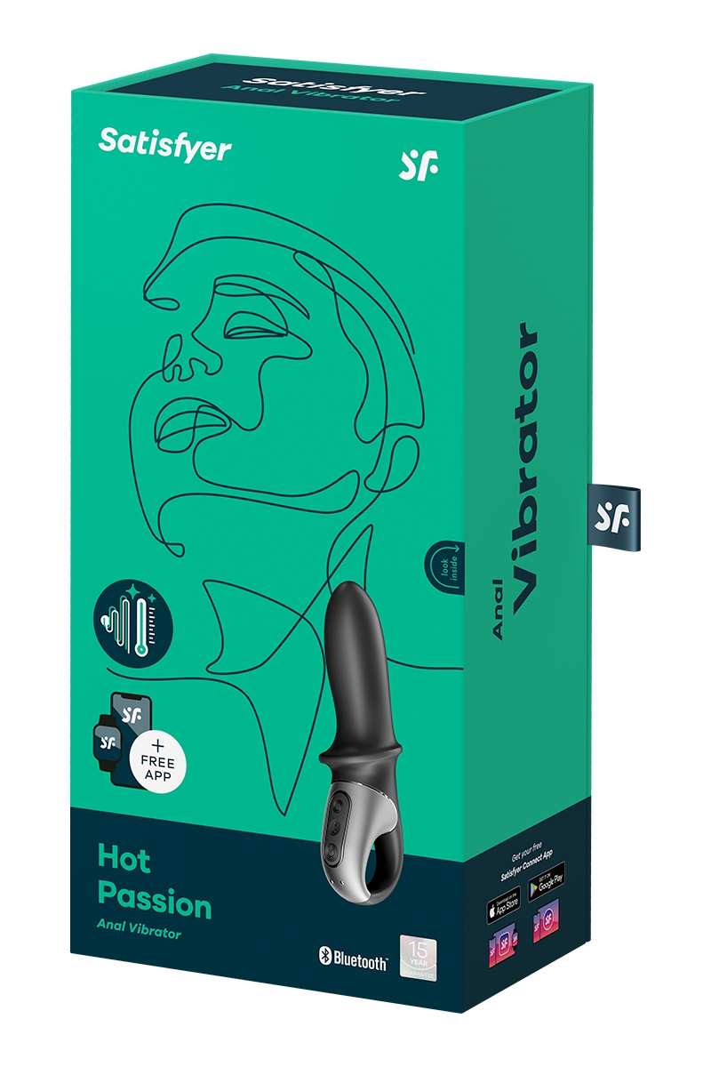 boite-emballage-Vibromasseur-chauffant-connecté-Hot-Passion-sextoy-unisexe-plug-vibrant-stimulation-anale-vaginale