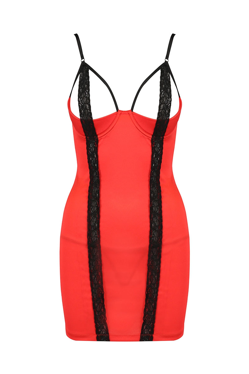 Nuisette-demi-cup-en-satin-et-dentelle-Femmina-nuisette-sexy-rouge-et-noire-femme-ooh-my-god