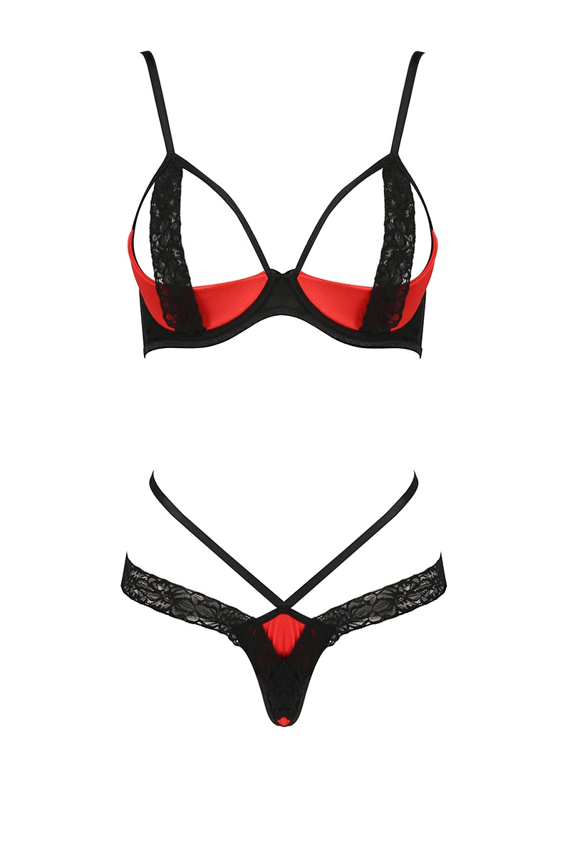 Ensemble-bonnets-demi-cup-Femmina-passion-soutien-gorge-demi-bonnets-string-assorti-couleur-noir-et-rouge-ooh-my-god