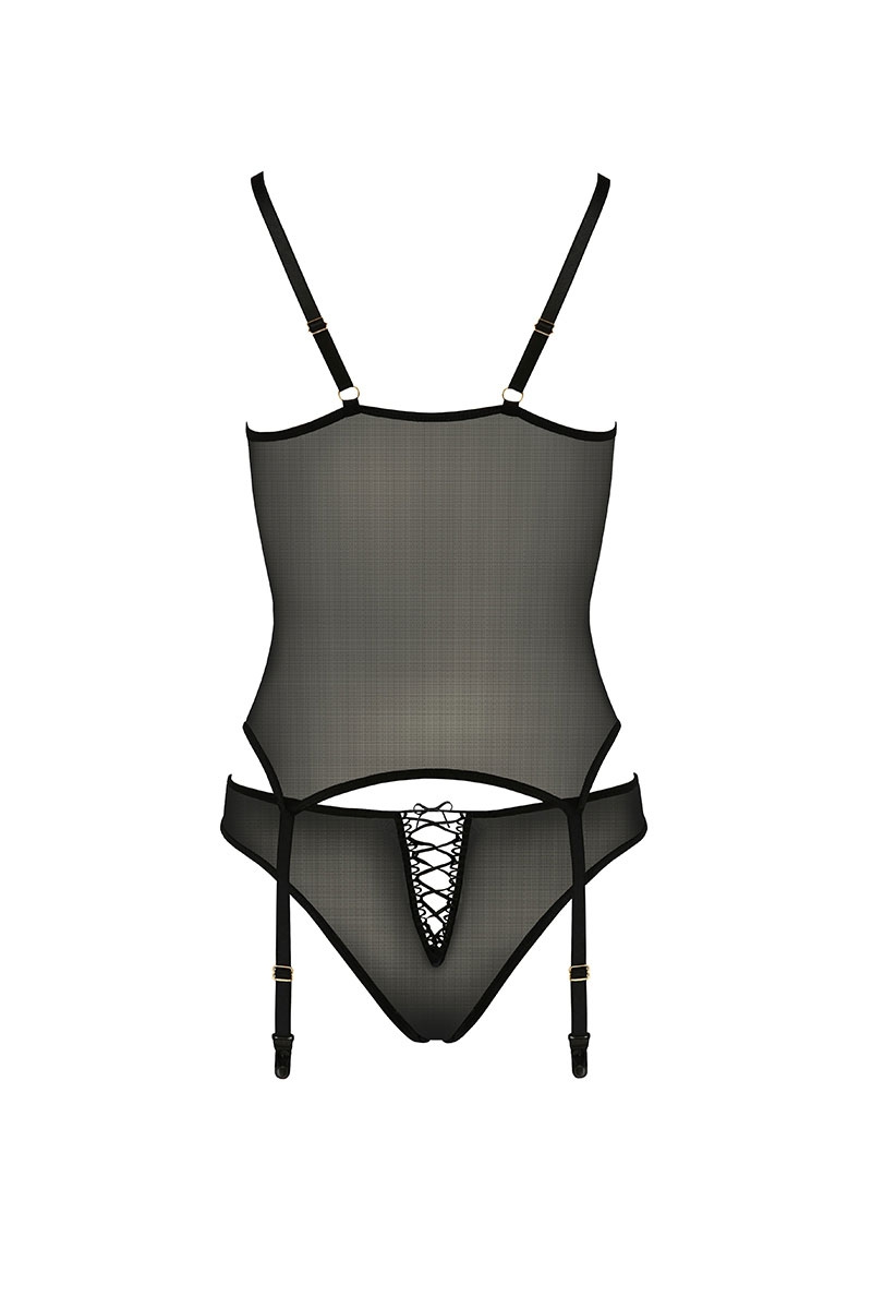 vue-arrière-ensemble-Guêpière-culotte-tulle-noir-beige-Lara-matière-transparente-ooh-my-god