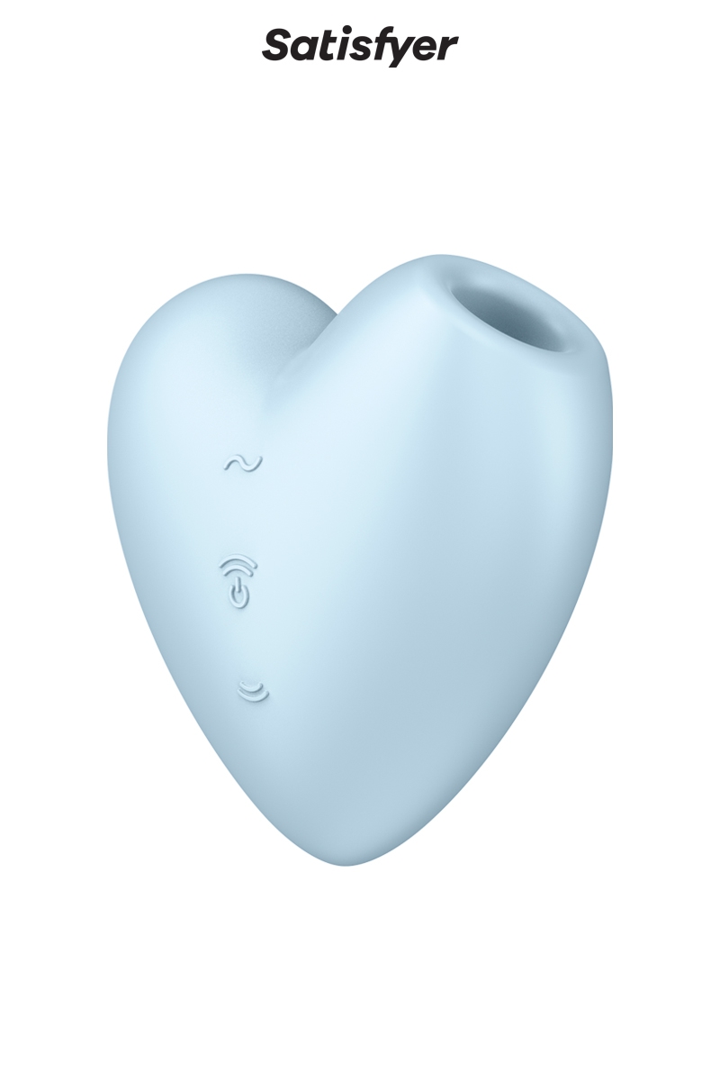 Double-stimulateur-clitoridien-Cutie-Heart-bleu-sextoy-à-air-pulsé-sans-contact