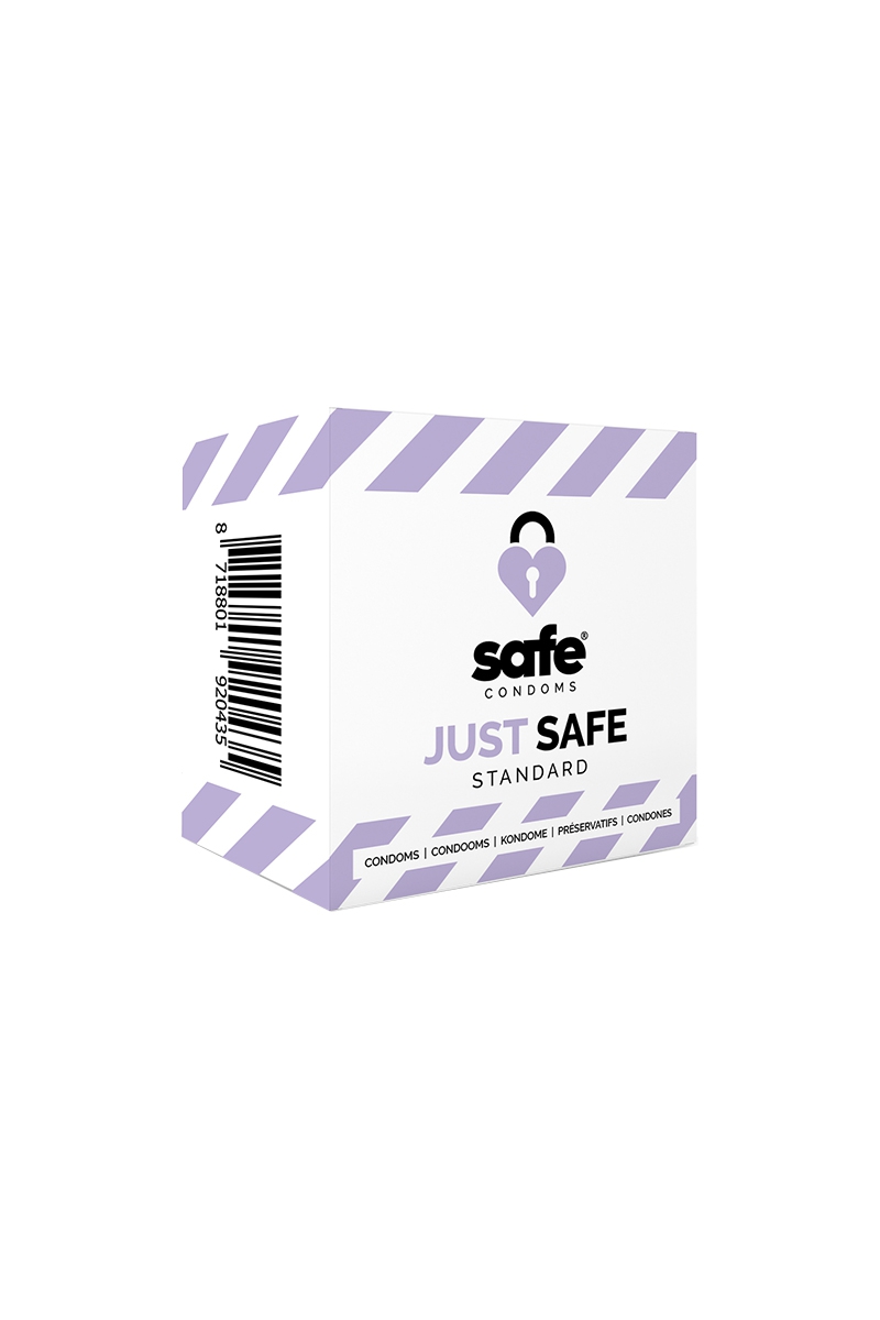 Boîte-5-préservatifs-classiques-Just-Safe-Standard-préservatifs-classiques-parfumés-vanille