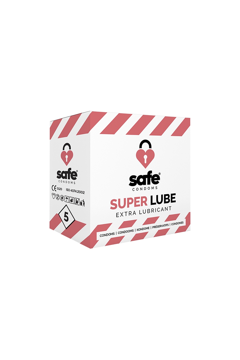 Boite de 5 préservatifs haute lubrification Super Lube - Safe