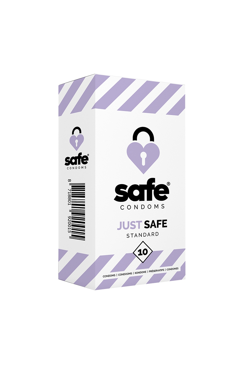 Boîte de 10 préservatifs classiques parfumés Just Safe Standard