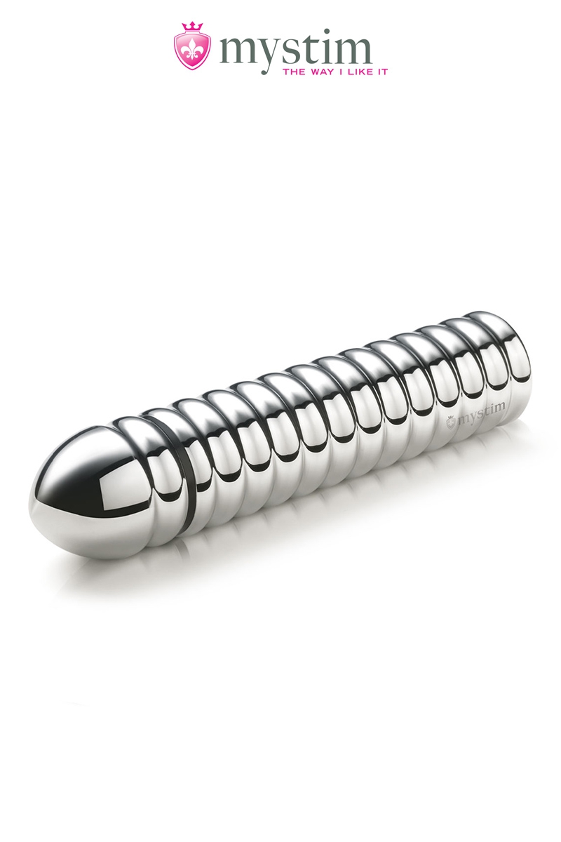 Dildo-électro-stimulant-Groovey-George-mystim-sextoy-electrique-aluminium