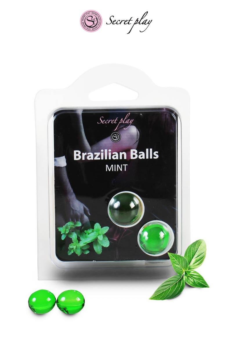Boules lubrifiantes 2 Brazilian balls menthe - Secret Play