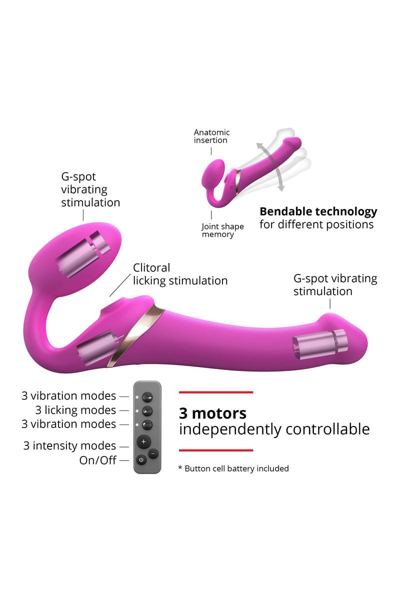 schema-explicatif-fonctions-Gode-ceinture-anatomique-télécommandé-Multi-Orgasm-Fuchsia-taille-S-effet-cunnilingus-vibrant