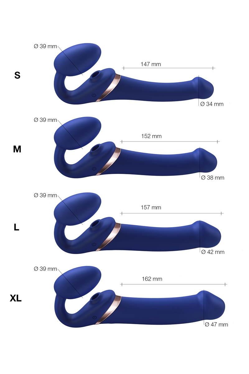 photo-tailles-différentes-du-Gode-anatomique-télécommandé-Multi Orgasm-bleu-nuit-taille-XL