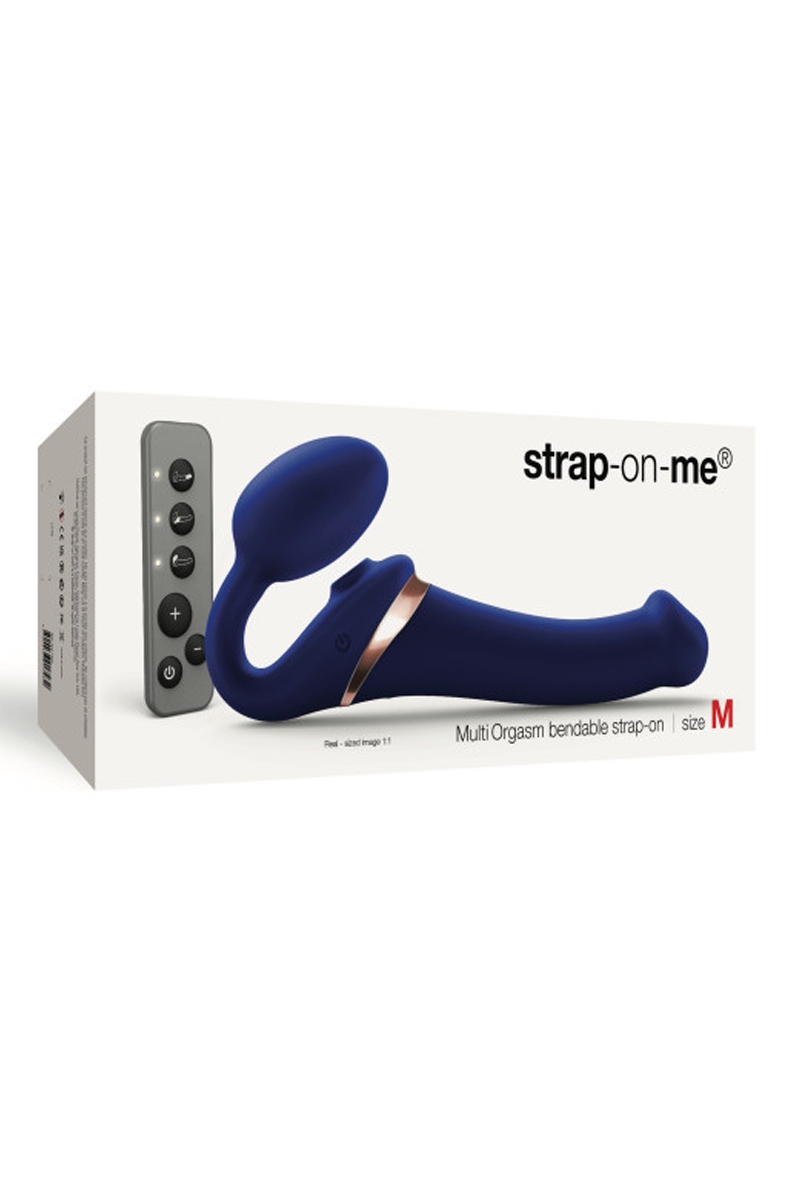 boite-emballage-Gode-ceinture-télécommandé-Multi Orgasm-bleu-nuit-taille-M-gode-triple-stimulation