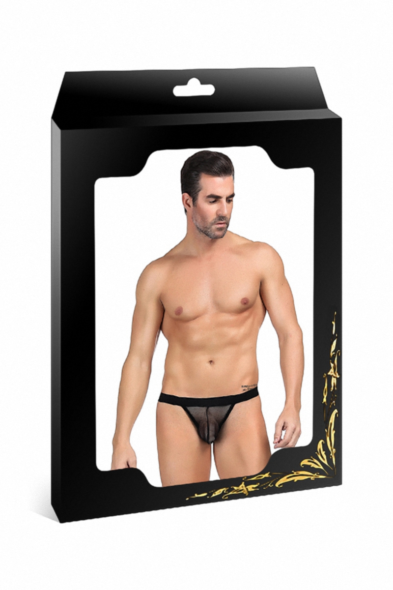 boite-emballage-String-noir-pour-homme-en-résille-paris-hollywood-slip-coquin-masculin-transparent