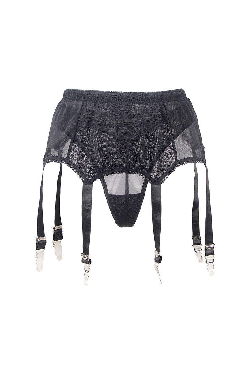 String-porte-jarretelles-6-clips-lingerie-sexy-dentelle-noir-handmade