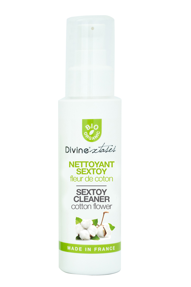 Flacon de nettoyant pour sextoys Divine Extases fleur de coton