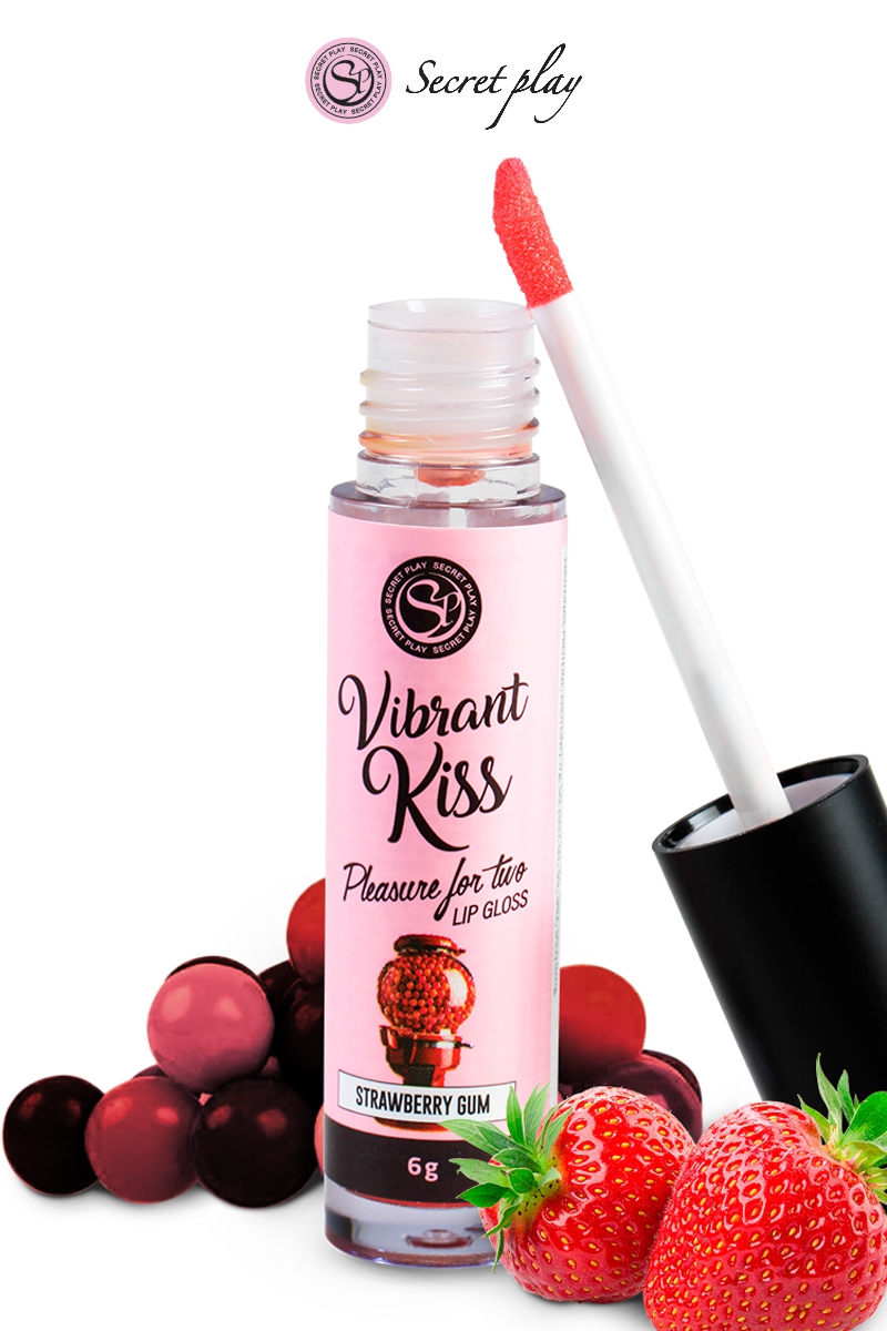 brillant à lèvre à effet vibrant, gloss stimulant pour le sexe oral