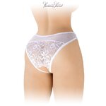 vue de dos Tanga blanc ouvert Ava