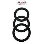 3 anneaux de pénis en silicone noirs, haute qualité, taille différente
