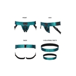 Harnais-pour-gode-ceinture-Curious-vert-métallique-strap-on-me-ceinture-menottes-et-harnais-inclus