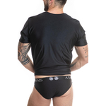 vue de dos T shirt noir homme Petrol