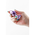Plug bijou aluminium chromé violet M