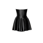Mini robe bustier Dreamer F308 wetlook, vu de dos, sans mannequin, faux cuir, ooh my god