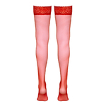 Bas autofixants rouge cotelli legwear