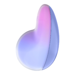 vue de profil du stimulateur pixie dust rose et violet satisfyer