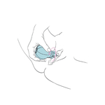 schéma explicatif fonctionnalités Stimulateur de clitoris Caress bleu