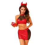 Trident rouge du costume Evil Sexy J Lingerie, un accessoire diaboliquement sexy pour compléter le look chez ooh my god