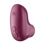 Vue des commandes du mini-stimulateur Womanizer Snap bordeaux