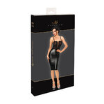 Robe noire Do Not Disturb F408, détail des laçages Noir Handmade