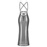 Ooh My God - Robe longue Moondust F427 Noir Handmade, photo 5