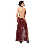 Ooh My God - Robe longue Masquerade F424 Noir Handmade, photo 2