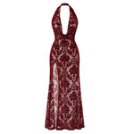 Ooh My God - Robe longue Masquerade F424 Noir Handmade, photo 4