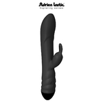 Vibromasseur Rabbit Twister couleur noire de la marque Adrien Lastic, double stimulation du clitoris et du vagin, oohmygod