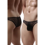 slip coquin pour homme noir et transparent