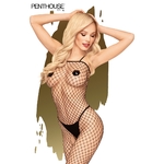Combinaison Search noire de la marque Penthouse, combinaison en résille avec ouverture sur les parties intimes, du S au XL - oohmygod