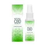 Boite et flacon de l'huile de massage CBD de la marque Natural CBD, composé d'ingrédients naturels et au pouvoir relaxante et hydratante - oohmygod