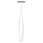 Stimulateur etxerne Twirlinf Fun blanc de la marque Satisfyer, stimulation du clitoris, gland ou tétons - oohmygod