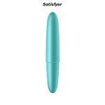 Mini stimulateur Ultra Power Bullet 6 de chez Satisfyer pour la stimulation des zones érogènes externes, couleur turquoise - oohmygod