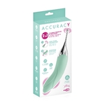 Boite du Double stimulateur 2 en 1 Accuracy vert de chez Yoba, plaisir clitoidien et vaginal